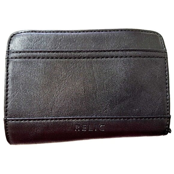 Relic Black Wallet/Credit Card Holder Small Vegan Leather Faux Leather - Picture 3 of 5